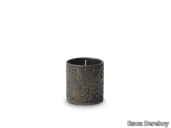 SNOHA BRONZ - Ceramic candle holder / candle _ Esma Dereboy