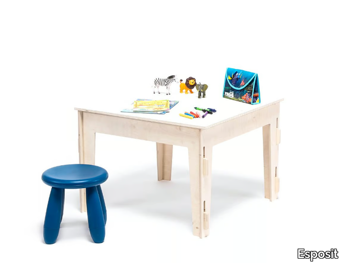 RECTANGULAR TABLE - Rectangular birch Kids table _ Esposit