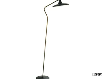 LIBERTY - Adjustable LED painted metal and brass floor lamp _ Estro