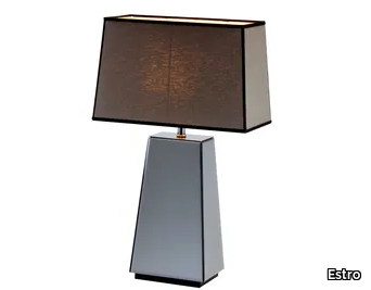 NARCISO - LED glass and fabric table lamp _ Estro