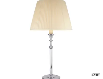 NUGURIA - LED brass and fabric table lamp _ Estro