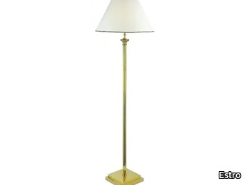 PRINCIPE - LED brass and fabric floor lamp _ Estro