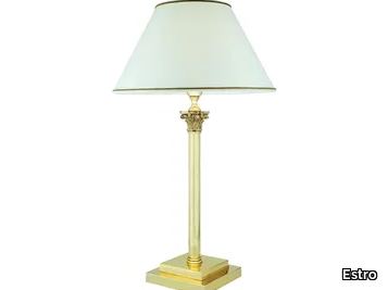 PRINCIPE - LED brass and fabric table lamp _ Estro