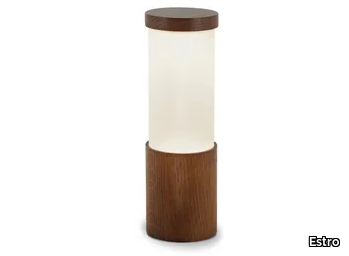 TUBINO - Rechargeable cordless LED wood and glass table lamp _ Estro