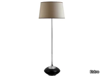 VUVU WOOD - LED brass and fabric floor lamp _ Estro