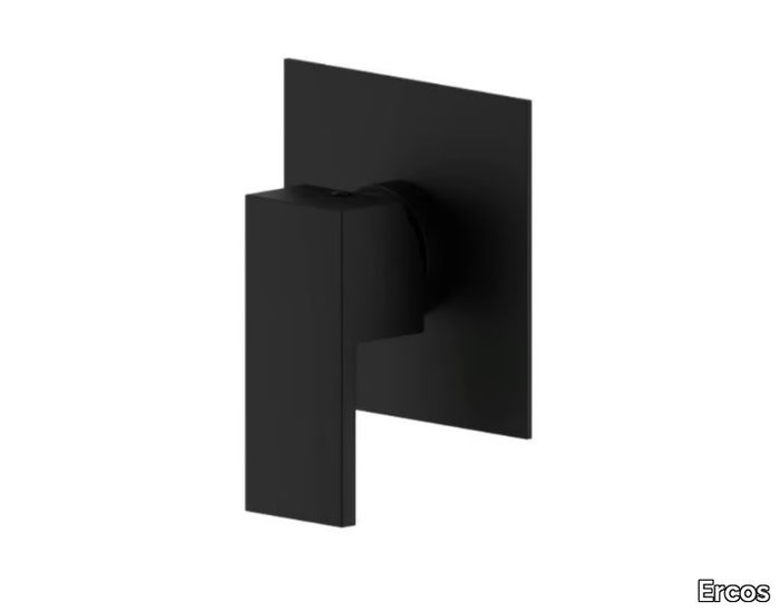 ITALIA R BLACK - Recessed shower mixer with plate _ Ercos