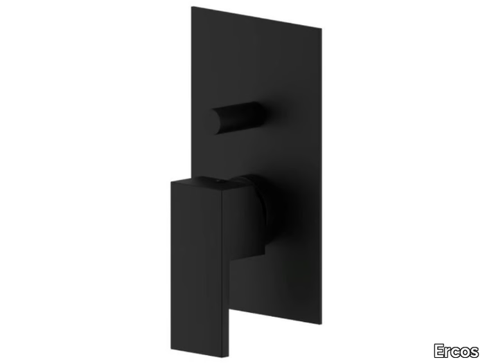 ITALIA R BLACK - Single handle shower mixer with plate _ Ercos