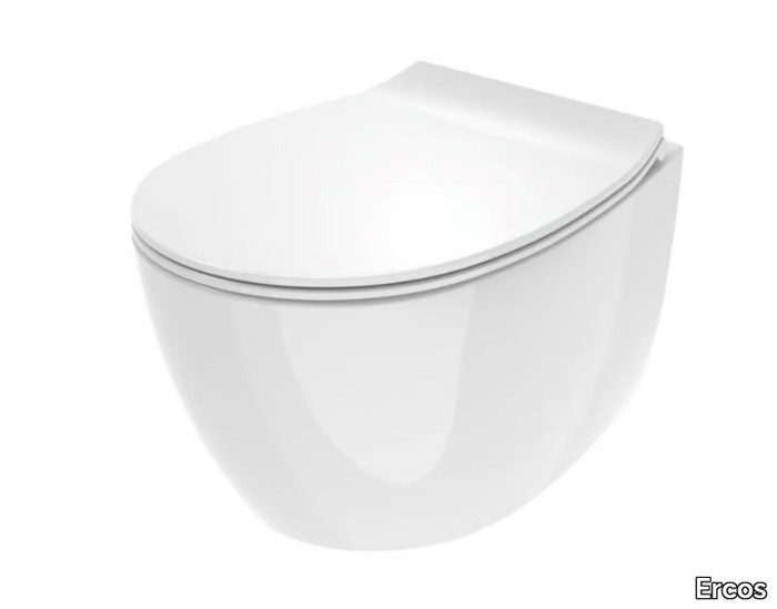 KITE - Wall-hung back to wall ceramic toilet _ Ercos