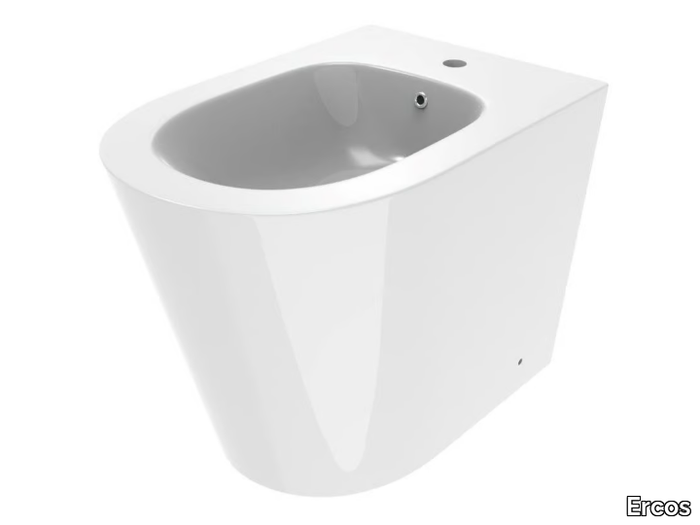 SURF - Floor mounted ceramic bidet with overflow _ Ercos