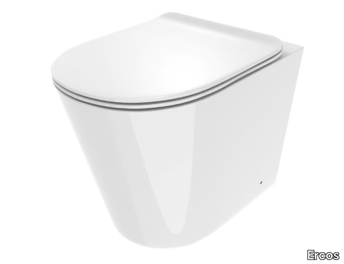 SURF - Rimless Floor mounted ceramic toilet _ Ercos