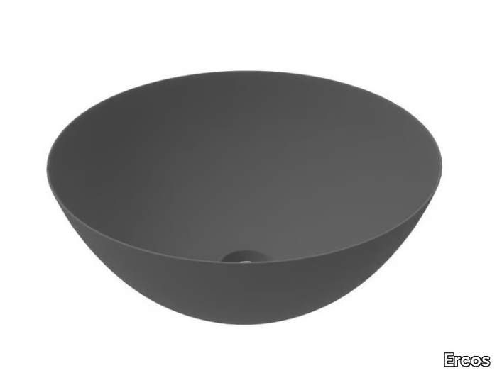 MUSA - Countertop round ceramic washbasin _ Ercos