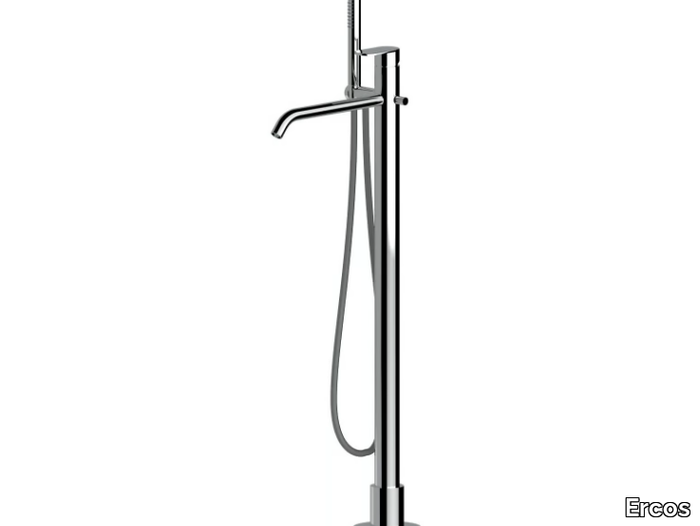 VERSILIA - Floor standing bathtub mixer with hand shower _ Ercos