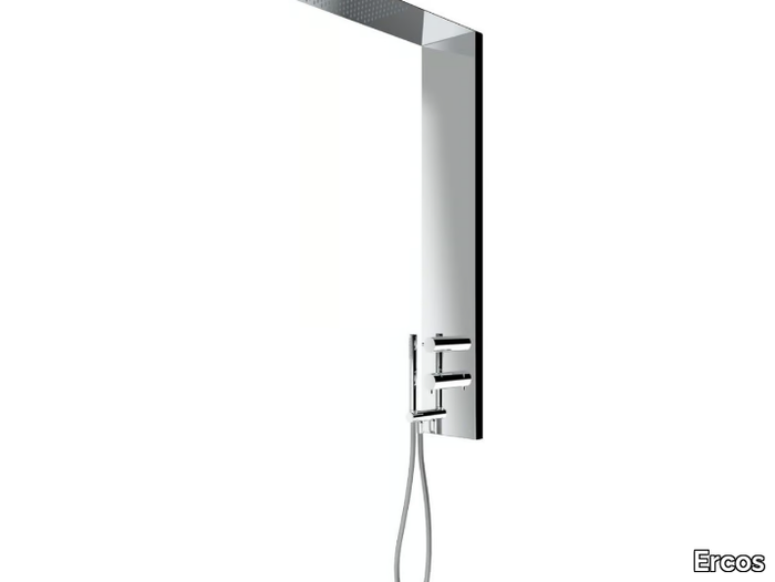 SQUARE - Wall-mounted shower panel with diverter _ Ercos