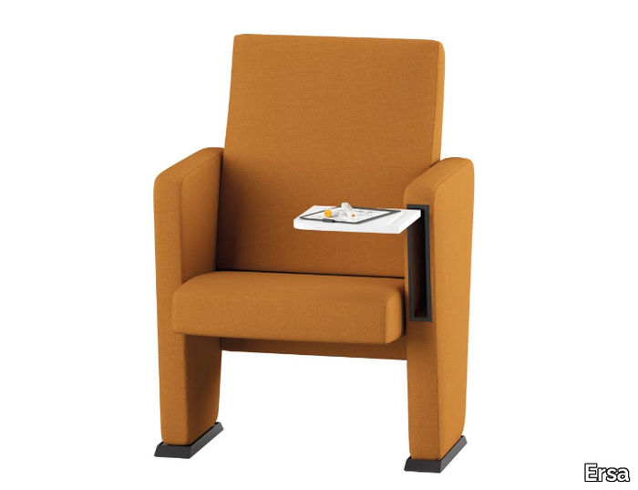 CARMEN - Upholstered fabric training chair with writing tablet _ Ersa