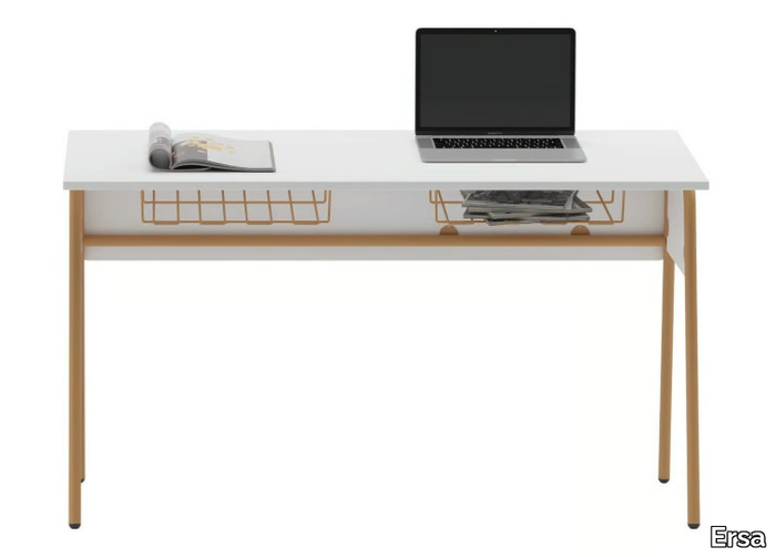 ERWIN - Laminate school desk and metal frame _ Ersa