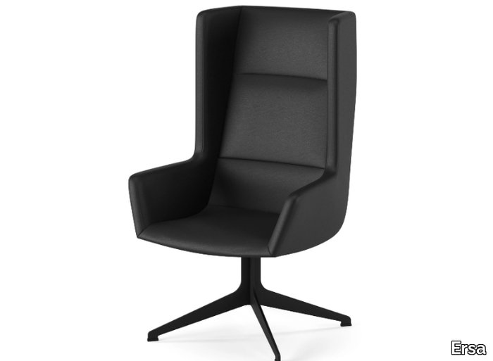 AURA - Swivel leather armchair high-back _ Ersa