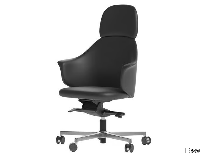 CALYPSO - Swivel leather executive chair with castors _ Ersa