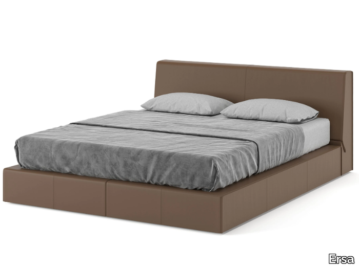 CHICAGO - Upholstered leather double bed _ Ersa