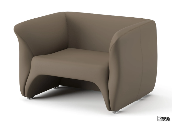 SULIT - Leather armchair with armrests _ Ersa