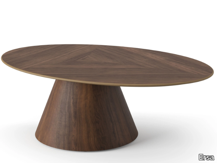 TEAR - Oval wooden coffee table _ Ersa