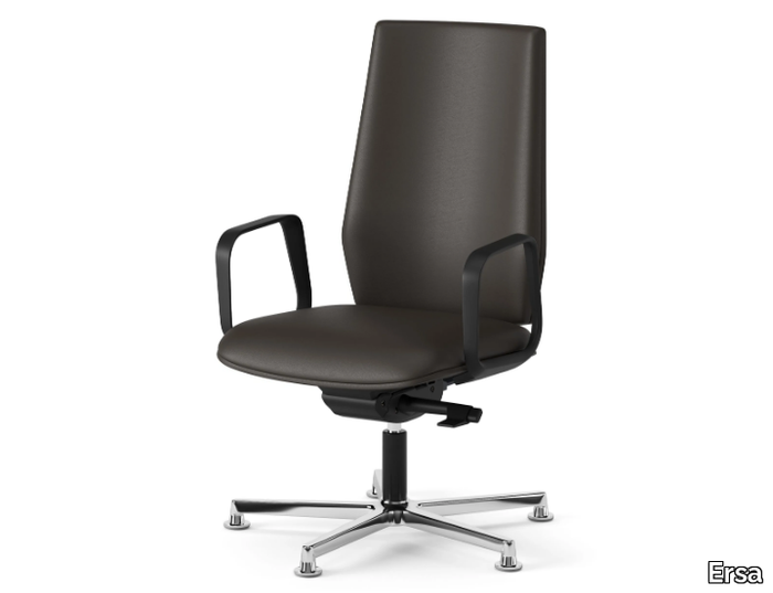 TIANA - Swivel leather office chair with 5-Spoke base _ Ersa