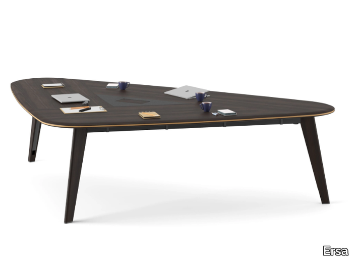 TRIAD - Triangular wooden meeting table _ Ersa