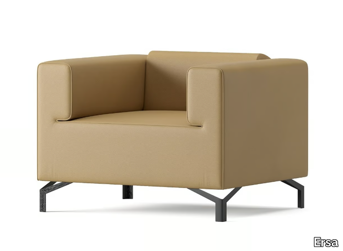 NEO - Leather armchair with armrests _ Ersa