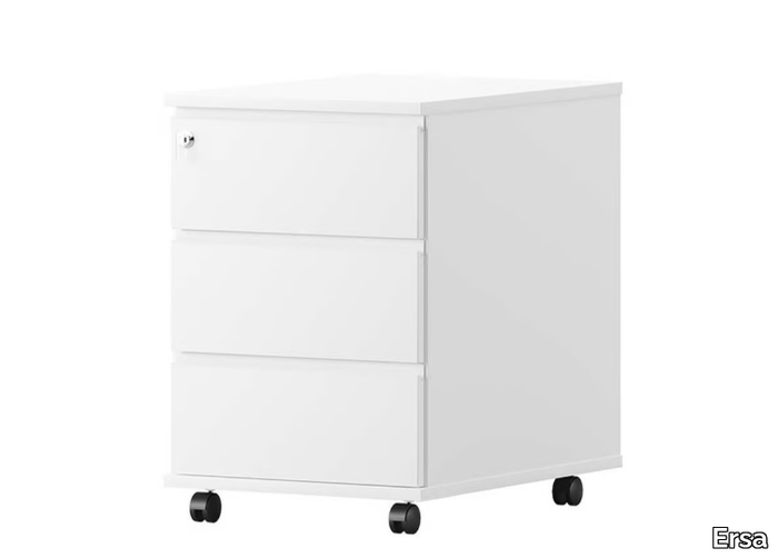 SCALA - Melamine office drawer unit with castors with lock _ Ersa