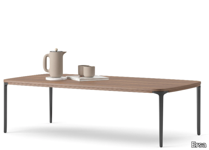 TERRA - Rectangular wood veneer coffee table _ Ersa