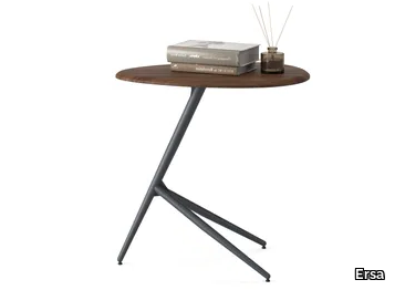 STONEAGE - Oval wooden high side table _ Ersa