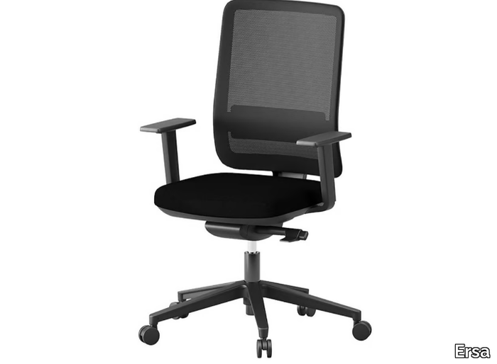 HIERA - Swivel height-adjustable office chair with 5-Spoke base _ Ersa