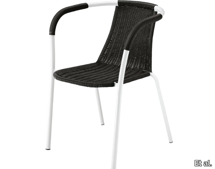 001 - Stackable synthetic material chair with armrests _ Et al.