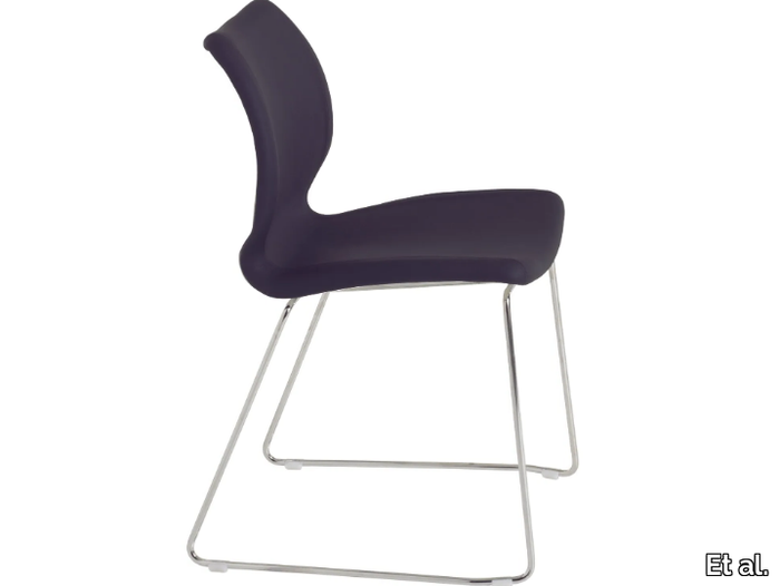 UNI 552M - Sled base upholstered polypropylene chair _ Et al.