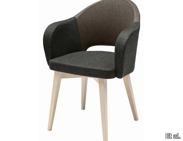 AGATHA 572 - Upholstered wooden easy chair with armrests _ Et al.