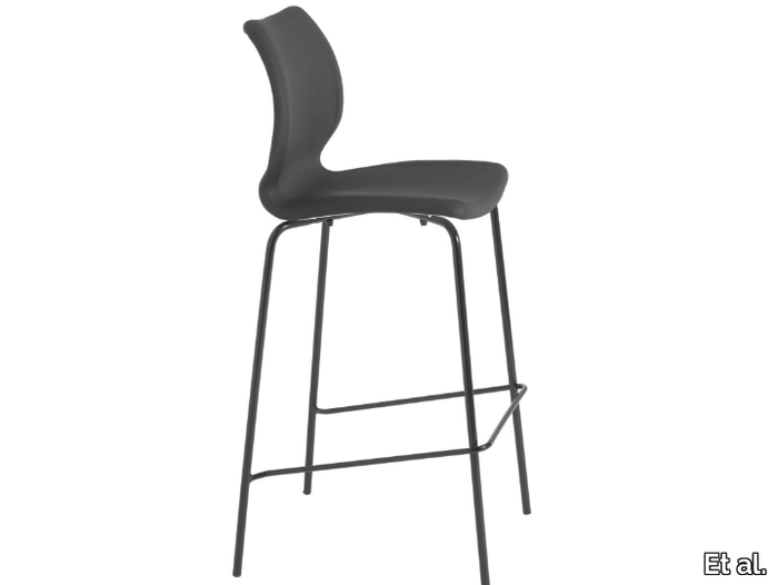 UNI 378M / UNI 378B-M - High polypropylene stool with back _ Et al.