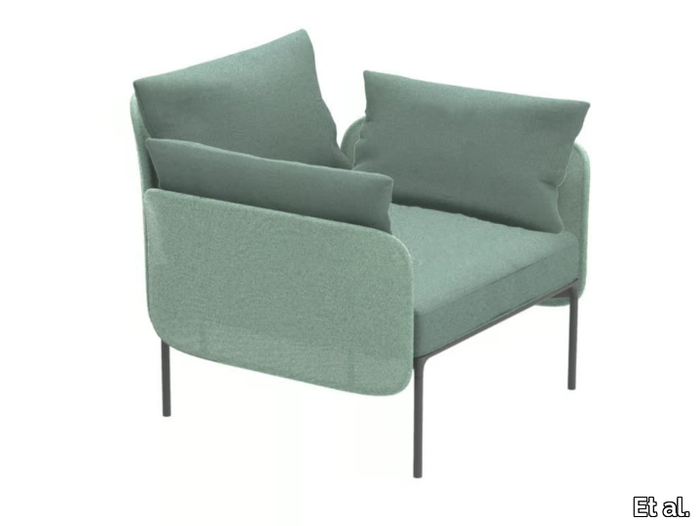 BLOOM 1202 - Fabric armchair with armrests _ Et al.