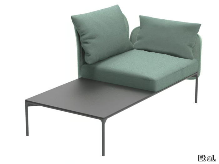 BLOOM 1214 DX/SX - Upholstered modular fabric bench _ Et al.