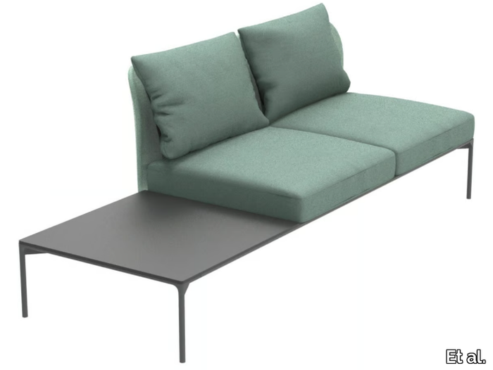 BLOOM 1231 DX/SX - Modular fabric bench with back _ Et al.