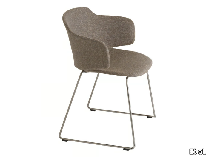 CLASSY 1084M - Sled base fabric chair with armrests _ Et al.