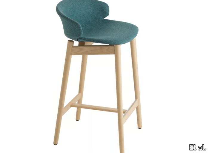 CLASSY 1097M - High fabric stool with back _ Et al.