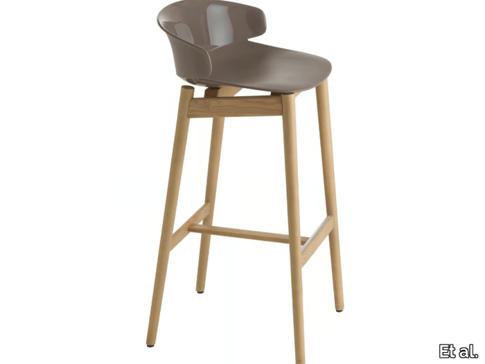 CLASSY 1097 - High polypropylene stool with back _ Et al.