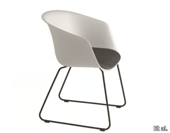 DUNK 1192N - Sled base polypropylene chair with integrated cushion _ Et al.