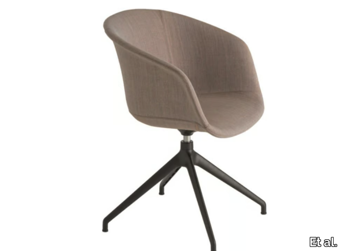 DUNK 1193M - Swivel fabric chair with armrests _ Et al.