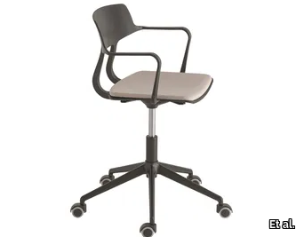 SNAP 1111N - Swivel aluminium office chair with armrests with 5-Spoke base _ Et al.