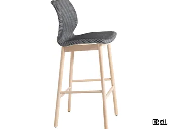 UNI 393M - High upholstered stool with back _ Et al.