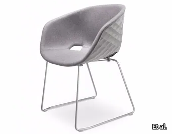 UNI-KA 595M - Sled base upholstered polypropylene chair _ Et al.