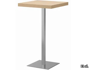 XT 495AQ - Square steel and wood high table _ Et al.