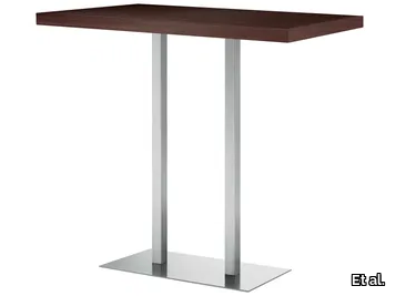 XT 496AQ - Rectangular steel and wood high table _ Et al.