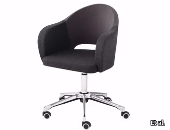 AGATHA 046DR - Swivel upholstered easy chair with castors _ Et al.