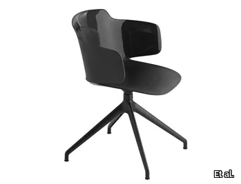 CLASSY 1087 - Swivel trestle-based polypropylene chair with armrests _ Et al.